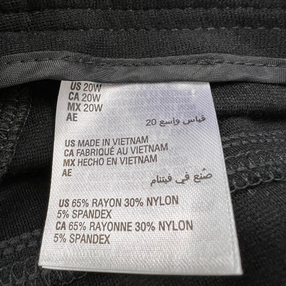 INC INTERNATIONAL CONCEPT, SKINNY LEG, REGULAR, DEEP BLACK,SIZE 20W,WOMENS PANTS - Picture 9 of 10